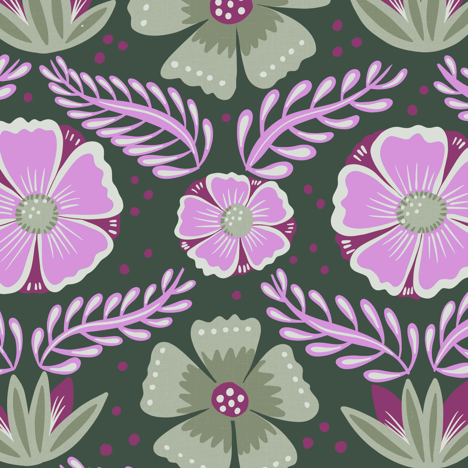 Scandi Floral Picnic in Greens and Pinks